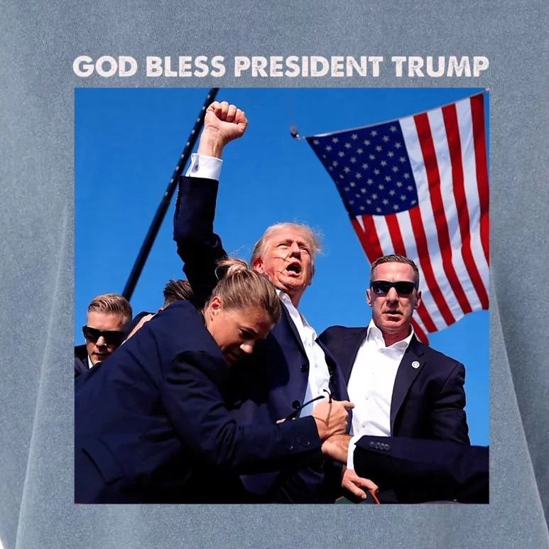 God Bless President Trump Shooting At Donald Trump Rally Garment-Dyed Women's Muscle Tee