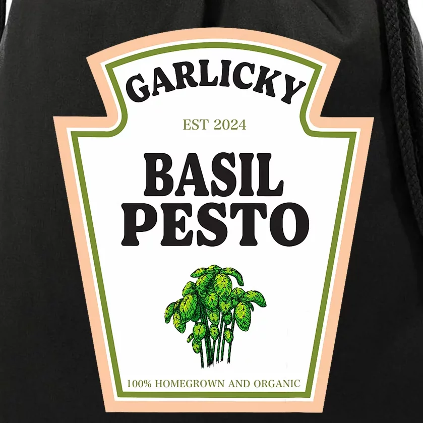 Garlicky Basil Pesto Condiment Costume Party Matching Drawstring Bag