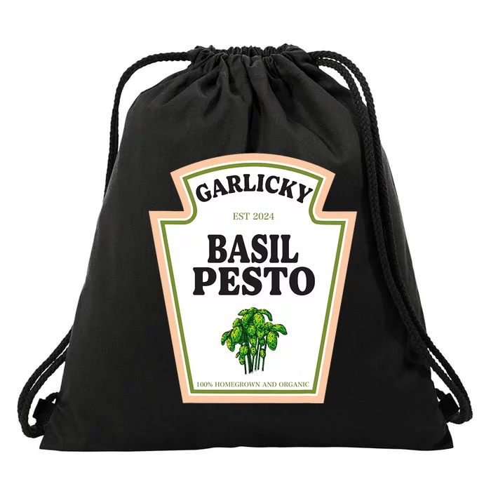 Garlicky Basil Pesto Condiment Costume Party Matching Drawstring Bag