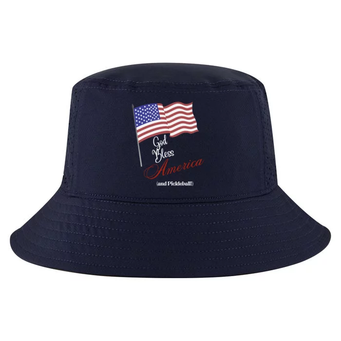 God Bless Pickleball Fun Pickleball Pickleball Flag Cool Comfort Performance Bucket Hat