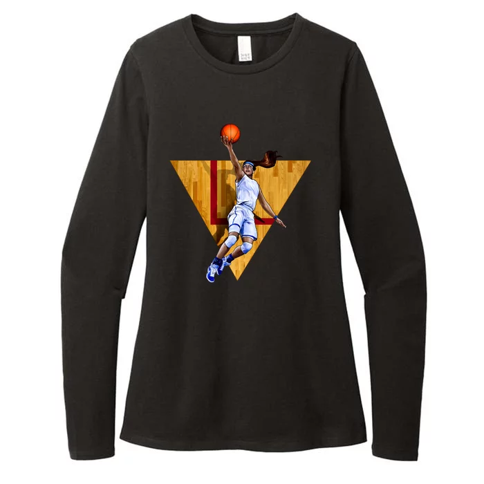 Girl Basketball Player Layup In Action Womens CVC Long Sleeve Shirt