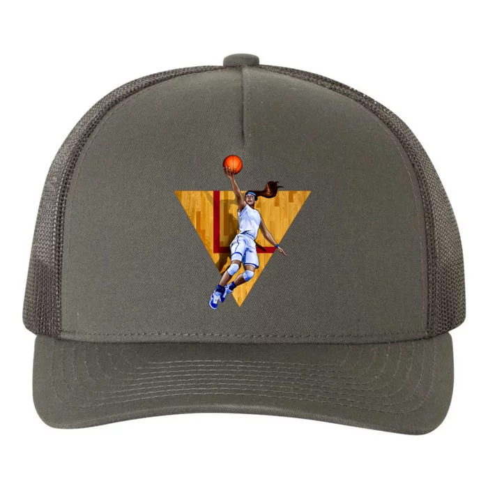 Girl Basketball Player Layup In Action Yupoong Adult 5-Panel Trucker Hat