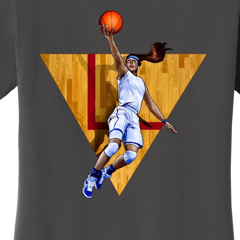 Girl Basketball Player Layup In Action Women's T-Shirt