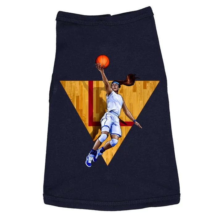 Girl Basketball Player Layup In Action Doggie Tank