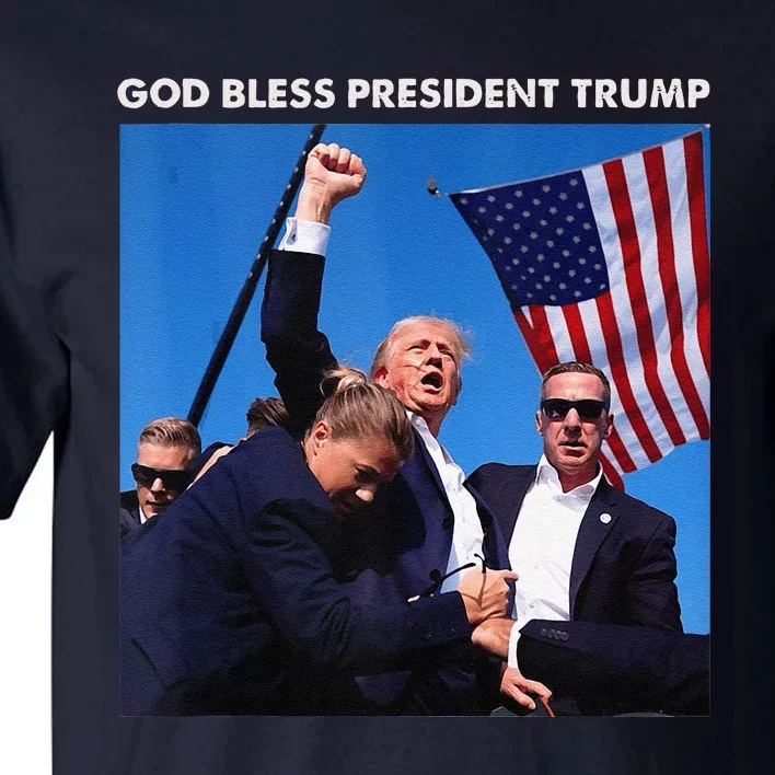 God Bless President Trump Shooting At Donald Trump Rally Tall T-Shirt