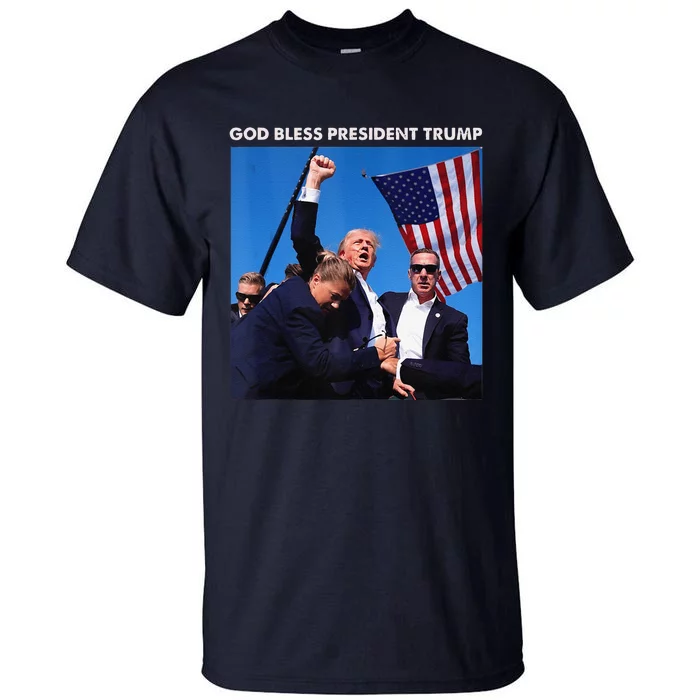 God Bless President Trump Shooting At Donald Trump Rally Tall T-Shirt