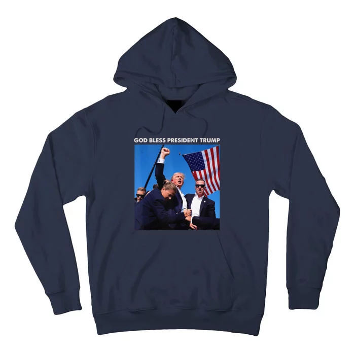 God Bless President Trump Shooting At Donald Trump Rally Tall Hoodie