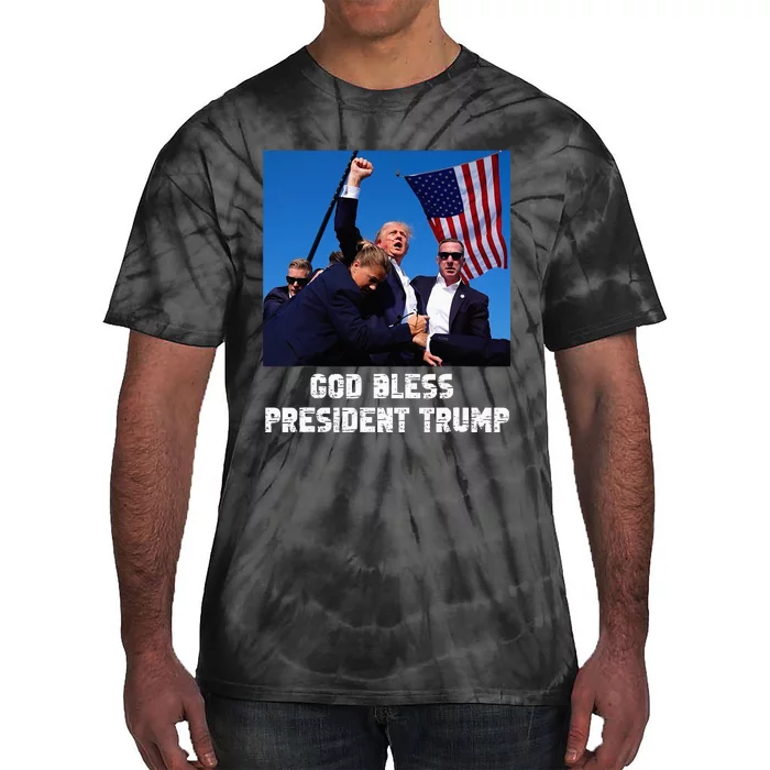 God Bless President Trump Donald Trump 2024 Tie-Dye T-Shirt