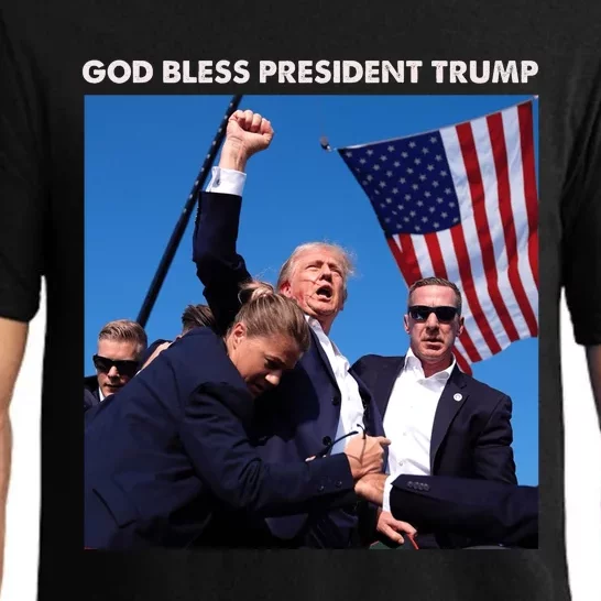 God Bless President Trump Trending Trump Was Just Shot At Pennsylvania Pajama Set