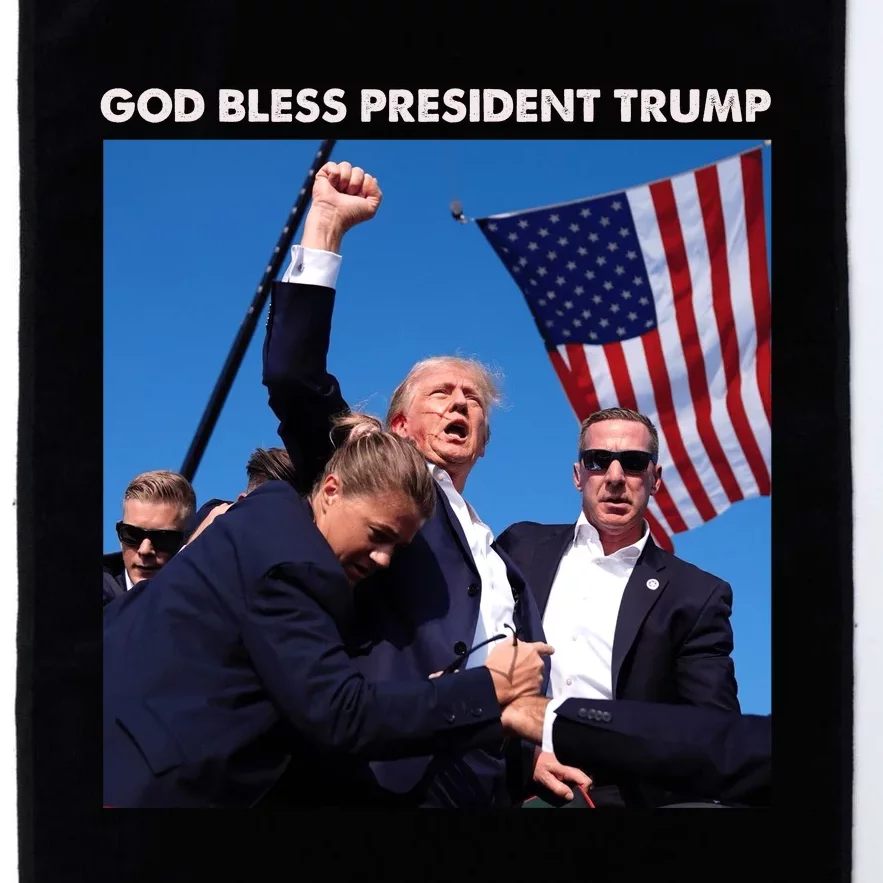 God Bless President Trump Trending Trump Was Just Shot At Pennsylvania Platinum Collection Golf Towel