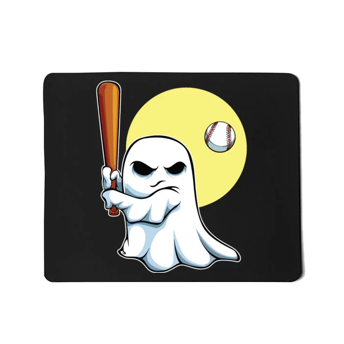 Ghost Baseball Player Lazy Halloween Costume Cute Sport Mousepad