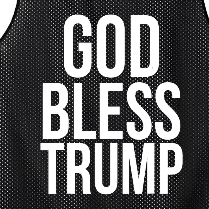 God Bless President Donald Trump Gift Mesh Reversible Basketball Jersey Tank