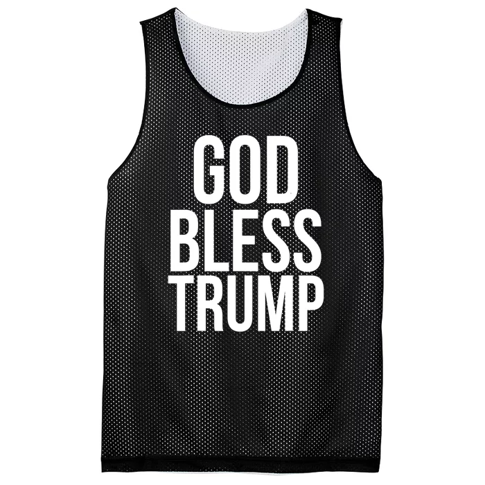 God Bless President Donald Trump Gift Mesh Reversible Basketball Jersey Tank