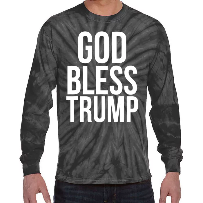 God Bless President Donald Trump Gift Tie-Dye Long Sleeve Shirt