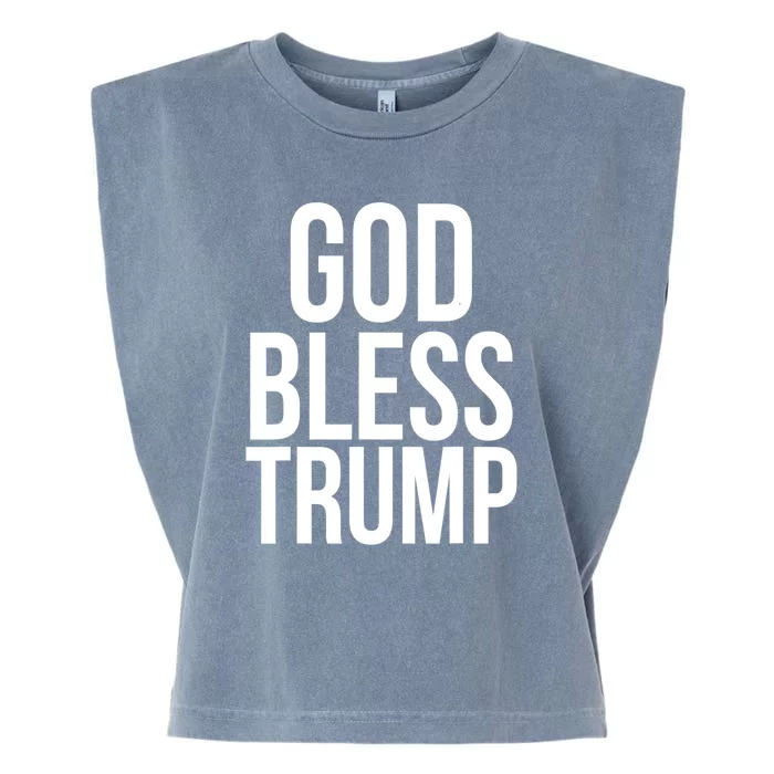 God Bless President Donald Trump Gift Garment-Dyed Women's Muscle Tee