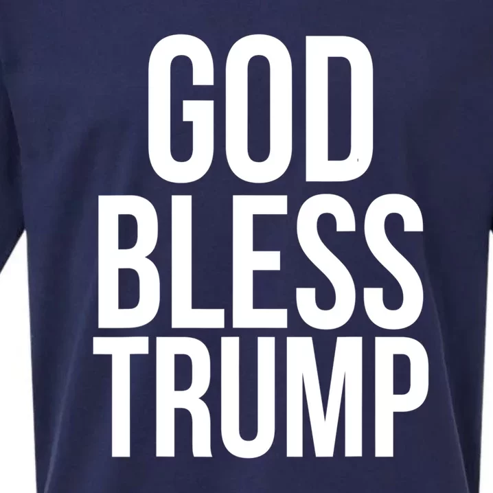 God Bless President Donald Trump Gift Sueded Cloud Jersey T-Shirt