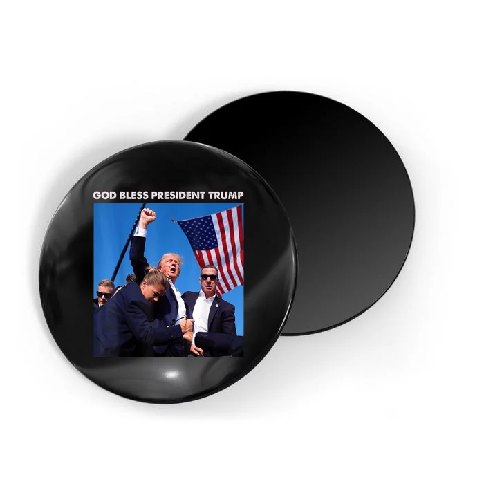 God Bless President Trump Shooting At Donald Trump Rally Gift Magnet