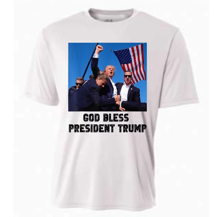 God Bless President Trump Donald Trump 2024 Cooling Performance Crew T-Shirt