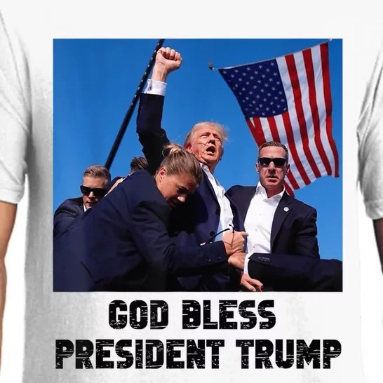 God Bless President Trump Donald Trump 2024 Pajama Set