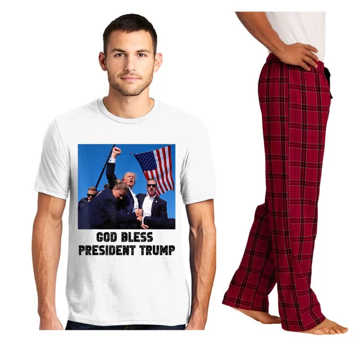 God Bless President Trump Donald Trump 2024 Pajama Set