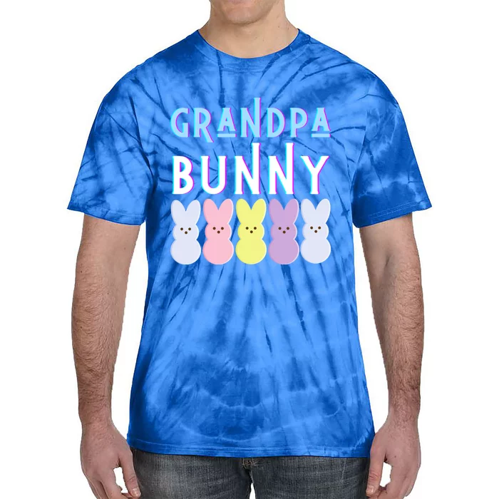 Grandpa Bunny Pap Funny Easter Bunny Dad Mom Fun Gift Tie-Dye T-Shirt