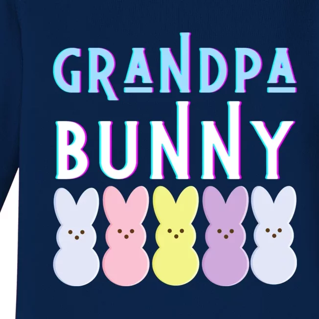 Grandpa Bunny Pap Funny Easter Bunny Dad Mom Fun Gift Baby Long Sleeve Bodysuit