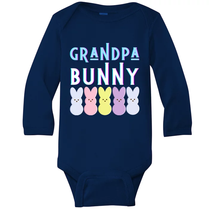 Grandpa Bunny Pap Funny Easter Bunny Dad Mom Fun Gift Baby Long Sleeve Bodysuit