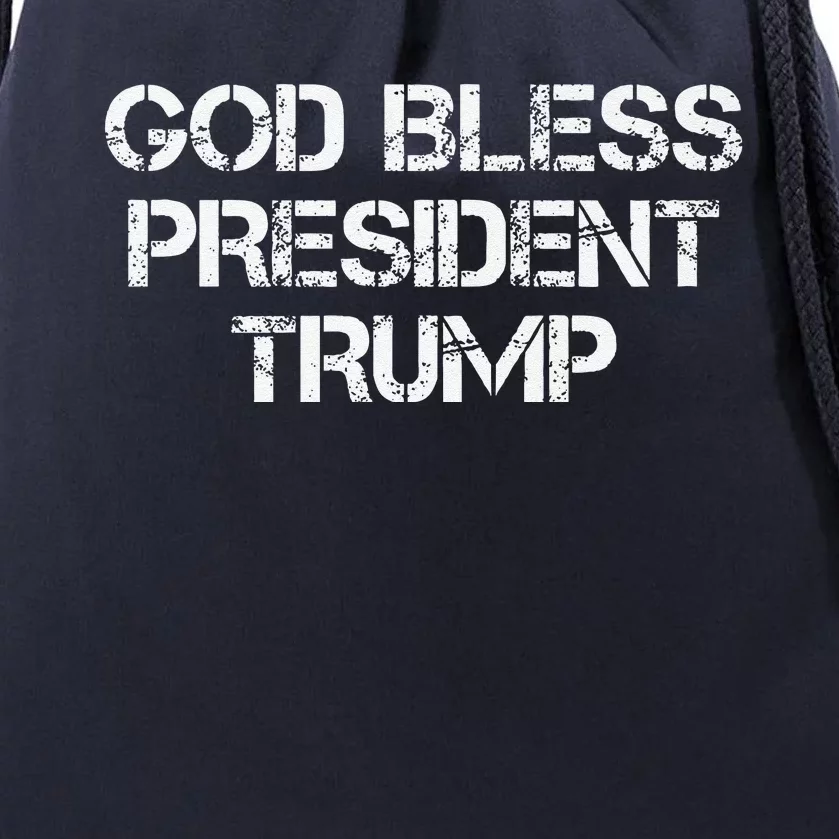 God Bless President Trump 2024 Support Trump Election 2024 Premium Drawstring Bag