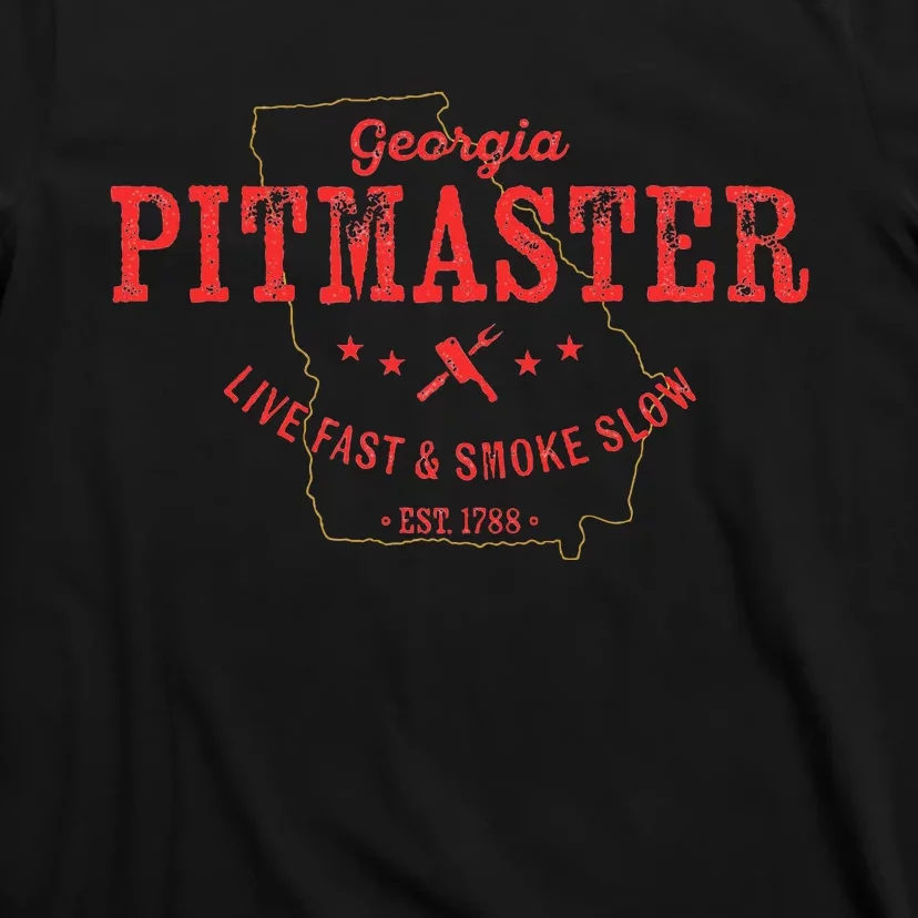 Georgia Bbq Pitmaster For Meat Smoking Barbecuing Dad T-Shirt