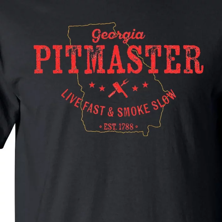 Georgia Bbq Pitmaster For Meat Smoking Barbecuing Dad Tall T-Shirt