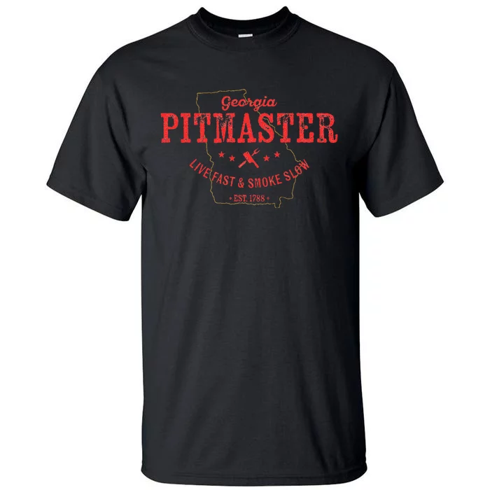 Georgia Bbq Pitmaster For Meat Smoking Barbecuing Dad Tall T-Shirt