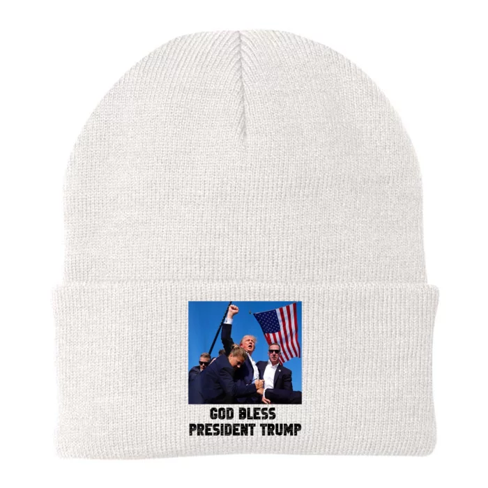 God Bless President Trump Donald Gift Trump 2024 Knit Cap Winter Beanie