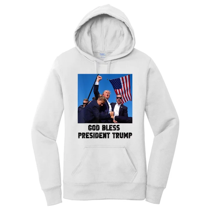 God Bless President Trump Donald Gift Trump 2024 Women's Pullover Hoodie