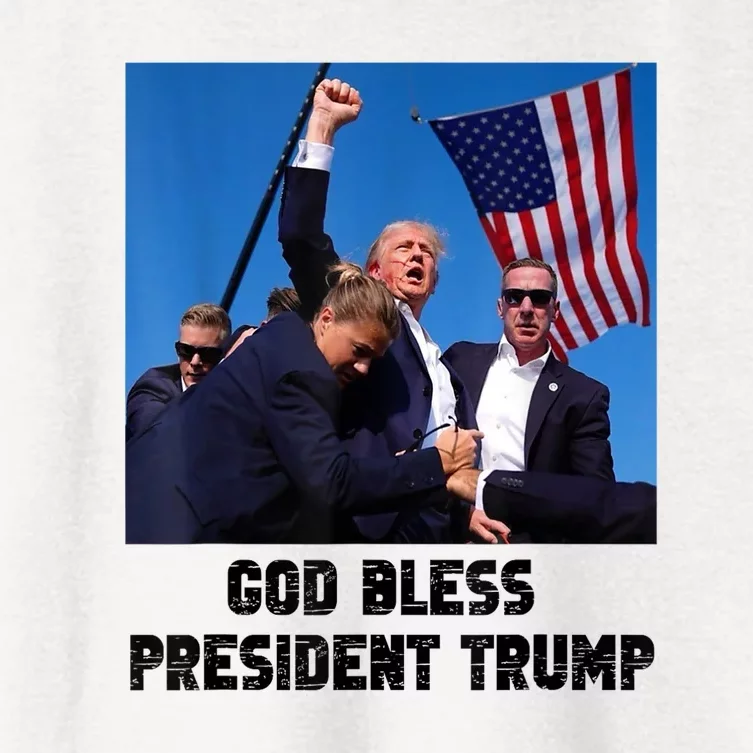 God Bless President Trump Donald Gift Trump 2024 Women's Crop Top Tee