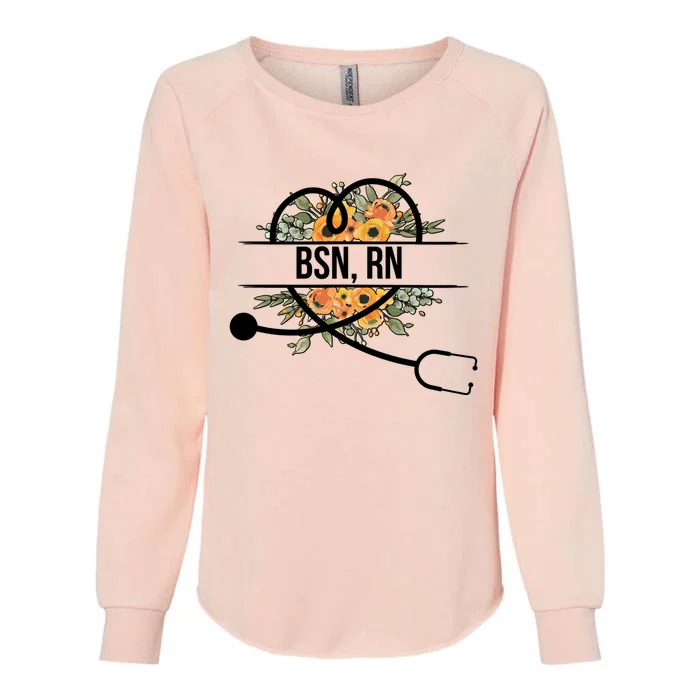 Graduate Bsn Rn Graduation Bsn Registered Nurse Flowers Gift Womens California Wash Sweatshirt