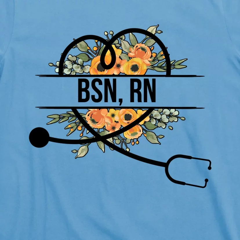 Graduate Bsn Rn Graduation Bsn Registered Nurse Flowers Gift T-Shirt