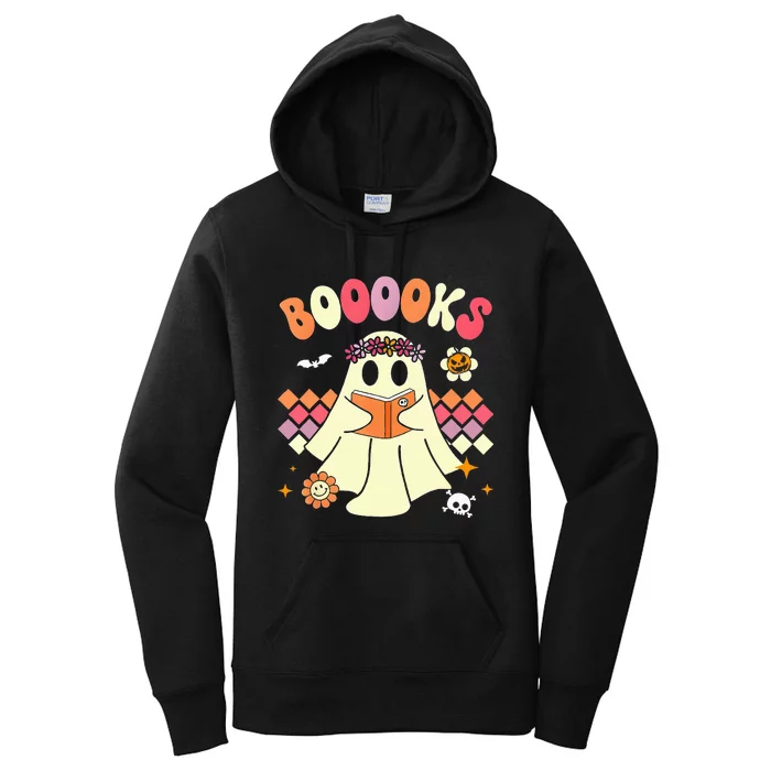 Ghost Book Reading Halloween Costume Teacher Books Lover Women's Pullover Hoodie