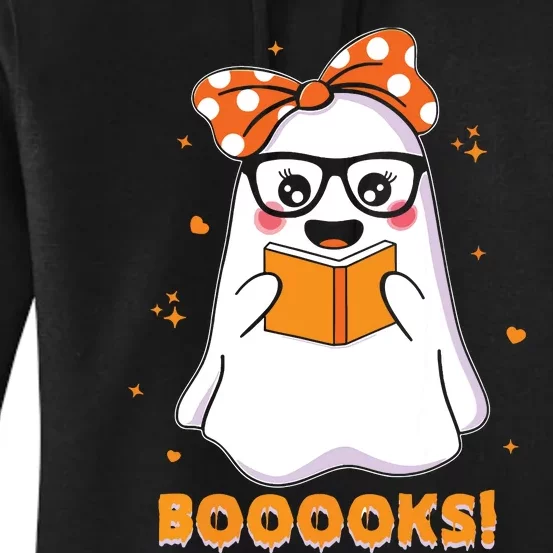 Ghost Book Reading Halloween Costume Teacher Books Lover Women's Pullover Hoodie