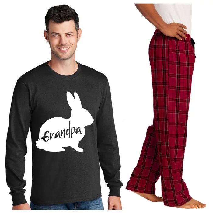 Grandpa Bunny Rabbit Papa Grandfather Easter Cute Gift Long Sleeve Pajama Set