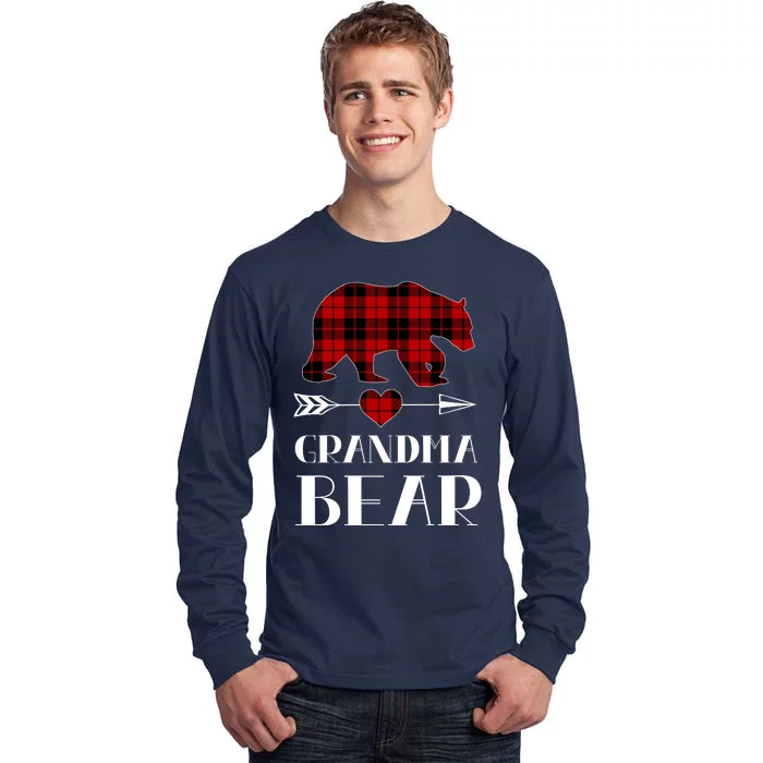 Grandma Bear Red Plaid Tall Long Sleeve T-Shirt