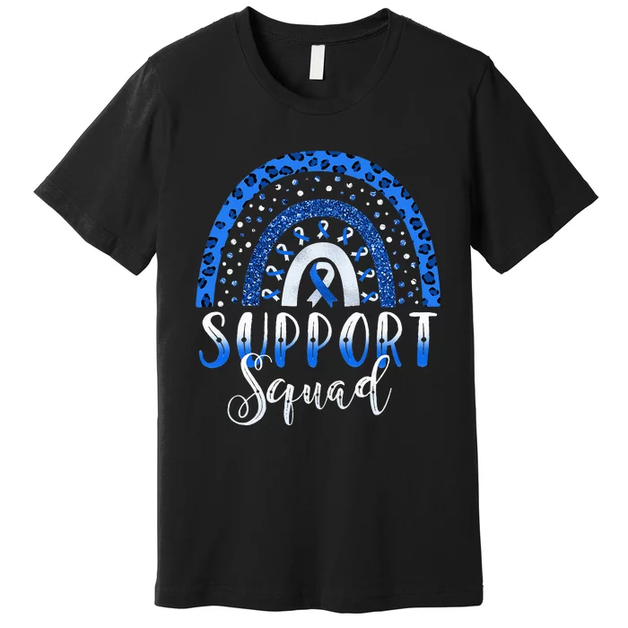 gray blue rainbow type 1 2 diabetes awareness support squad Premium T-Shirt