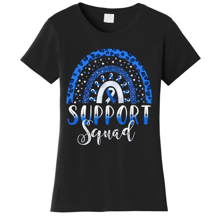 gray blue rainbow type 1 2 diabetes awareness support squad Women's T-Shirt