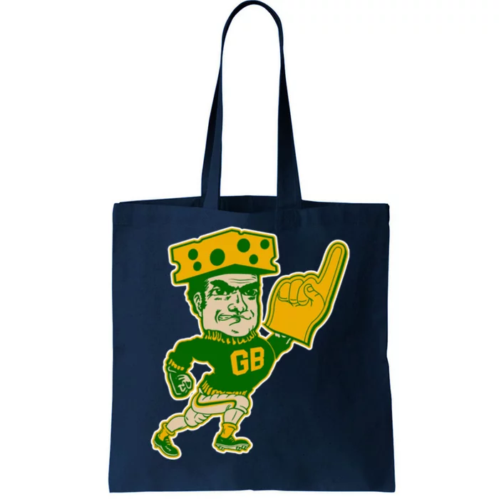 Green Bay Retro Style Packers Fan Go Pack Tote Bag