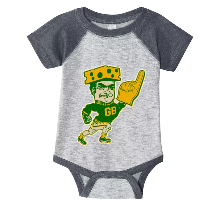 Green Bay Retro Style Packers Fan Go Pack Infant Baby Jersey Bodysuit