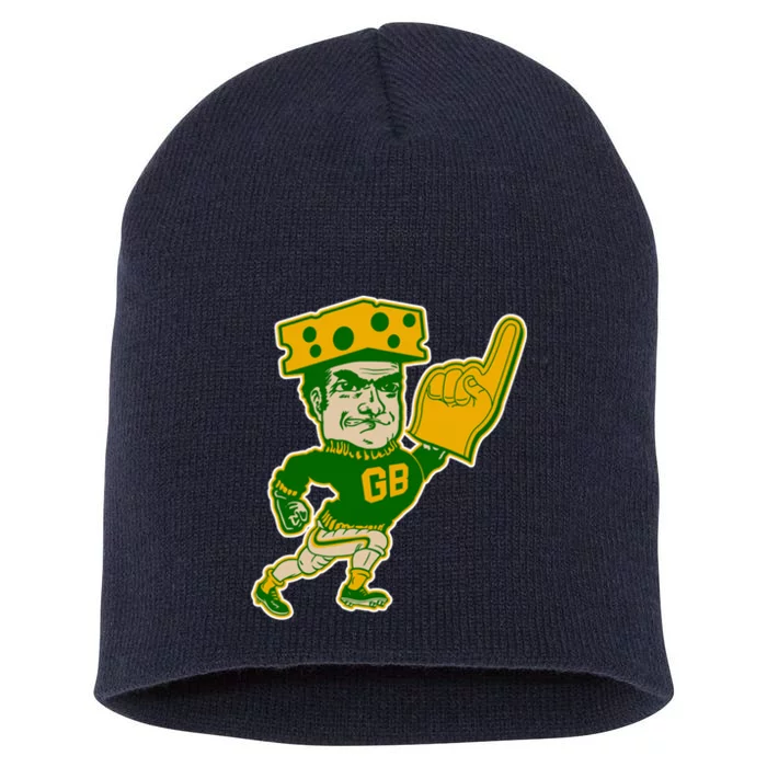 Green Bay Retro Style Packers Fan Go Pack Short Acrylic Beanie