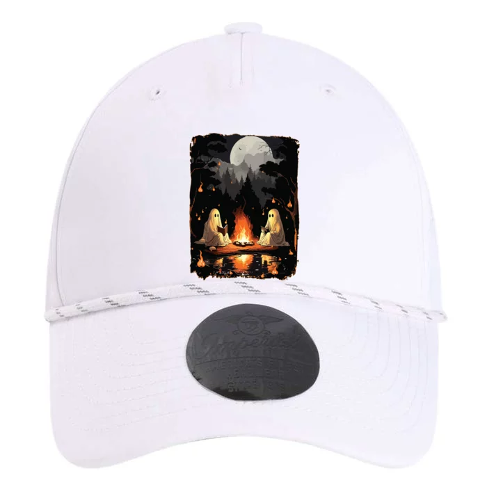 Ghost Book Reading Camping Gothic Halloween Retro Sweatshirt Performance The Dyno Cap