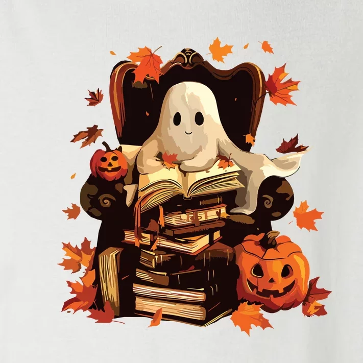 Ghost Book Reading Halloween Books Lover Teacher Toddler Long Sleeve Shirt