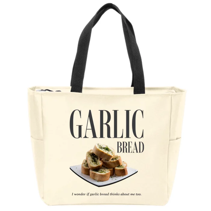 Garlic Bread Retro Food Bootleg Zip Tote Bag