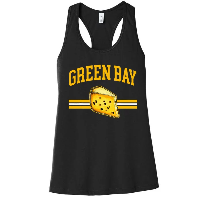 Green Bay Retro Vintage Classic Wisconsin Gift Women's Racerback Tank