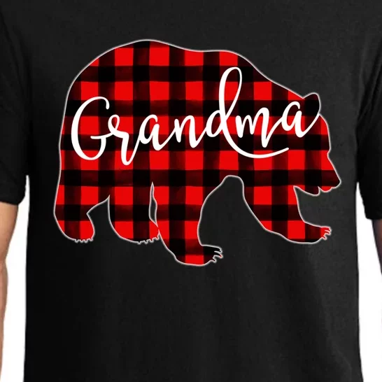 Grandma Bear Red Plaid Matching Family Christmas Eve Buffalo Gift Pajama Set